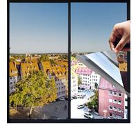 ®TONLRGY Film de fenêtre isolant thermique, film réfléchissant miroir de confidentialité unidirectionnel, PET, 45*300cm,argent