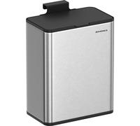 Tonneau à compost suspendu 8L - Bac à déchets en acier avec couvercle pour la cuisine, la salle de bain et plus - gain de place et inodore