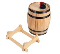 Tonneau à Vin avec Support Fête Bière 1l en Bois de Chêne | Bar et Restaurant, Robinet Intégré, Service Facile, Résistant à Déformation L'usure