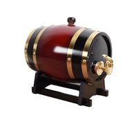 Tonneau à vin en chêne avec support et robinet distributeur de bière 3L pour miel