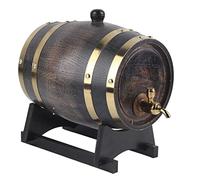 Tonneau à vin rétro en chêne 3 L pour vin rouge, brandy, whisky, bourbon, tequila, slish distributeur d'eau avec robinet, parfait pour les fêtes et la décoration de la maison