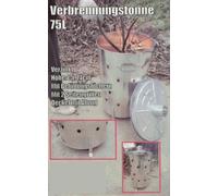 Tonneau de feu 75ltr pour les déchets de jardin Four de combustion Tonneau de combustion Foyer Poêle