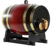 Tonneau de Stockage de Vin RéTro en Bois, Doublure en Feuille D'Aluminium pour DéCoration de Bar de FêTe (10-50l)(D,15L)