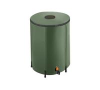 Tonneau récupérateur d'eau de pluie avec robinet et protection anti-débordement 250 L vert