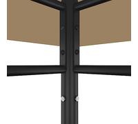 Tonnelle 180 g/m² 3x3x2,7 m taupe | Cadre en acier, revêtement PA, imperméable, convient pour les fêtes et les pique-niques