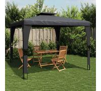 vidaXL Pavillon double toit Crème 2,98x2,98 m Acier