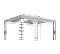 Tonnelle avec guirlande lumineuse à LED 4 x 3 x 2,7 m - vidaXL - acier - blanc - robuste - Éclairage LED 594sdz49w