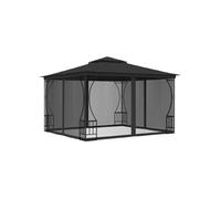 vidaXL Pavillon avec filet 300x300x265 cm Anthracite