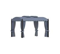 vidaXL Pavillon avec rideaux 3 x 4 m Anthracite Acier