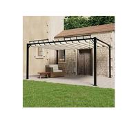 vidaXL Pergola avec toit à lamelles 3x4 m Crème Tissu et aluminium