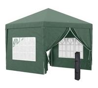Tonnelle barnum pop-up pliant dim. 3L x 3l x 2,58H m 2 fenêtres sac transport acier Oxford vert Vert G