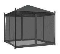 Tonnelle/Chapiteau de jardin UU - avec parois en filet - Anthracite 2,93x2,93 m acier SMGCC347664