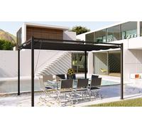 Concept Usine - Pergola autoportante Tusa 3 x 4 m, toile polyester taupe