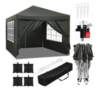 Tonnelle de Jardin avec 4 Sacs de Sable - WOLTU Tente Pliante - 3x3m - Gris W0UETT0734