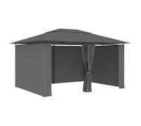 Tonnelle de jardin - DUOKON - 4x3 m - Anthracite Tonnelle de jardin avec rideaux 4x3 m Anthracite 87520