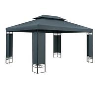 Casaria Pavillon Elda 3x4m métal Toile Hydrofuge Protection UV 50+ Tente de réception tonnelle de Jardin pergola mobilier extérieur Anthracite