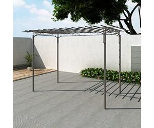 Tonnelle de jardin en acier pour roses et plantes grimpantes, tonnelle en acier résistant aux intempéries comme base stable, montage rapide et facile, beau coin salon en été