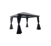 Pergola BELIZE Graphite 3,6 x 3 m - Aluminium, Polycarbonate Hespéride