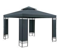 Tonnelle de jardin Lorca 3x3 m anthracite Tente de réception toile hydrofuge Pavillon pergola 2,60 m Mobilier extérieur