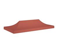Tonnelle de jardin, tente de fête, toit de rechange, revêtement en PVC, pour housse de rechange, toit de pavillon, tente de réception 6 x 3 m, couleur terre cuite 270 g/m²