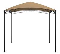Tonnelle d'extérieur en acier gris taupe 3 x 3 x 2,65 m | PA coated fabric, sun, modern garden shelter, 180 g/m², leisure space