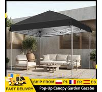 Tonnelle escamotable d'extérieur 2x2M/3x3M avec structure en acier allié, imperméable, résistante au vent, abri solaire avec 3 hauteurs réglables, protection UV pour le camping, la randonnée, les 3x3M