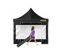 Tonnelle Imperméable 3x3 m Tente Pop-up Jardin avec Parois Latérales Pavillon Terrasse Extérieure Abri Pliable Soleil Pluie ,
