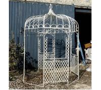 Tonnelle Joséphine Pergola Gloriette en Métal Blanc Abris Kiosque de Jardin Octogonal 196x196x314cm