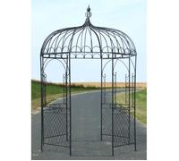 Tonnelle Joséphine Pergola Gloriette en Métal Marron Abris Kiosque de Jardin Octogonal 196x196x314cm