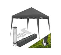 Barnum - TECTAKE - Tonnelle LINOSA pliable avec parois déperlantes et résistant UV, cordes, piquets et sac inclus, 3 x 3 m - Gris