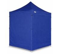 Tonnelle pliante 2x2 m ALU Standard – profil hexagonal 40 mm, bâche 450 g/m², 4 parois latérales pleines, sac à roulettes - Bleu