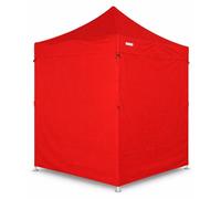 Tonnelle pliante 2x2 m ALU Standard – profil hexagonal 40 mm, bâche 450 g/m², 4 parois latérales pleines, sac à roulettes - Rouge