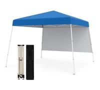 Tonnelle Pliante 3x3 - RELAX4LIFE - Paroi Latérale - Portable avec Sac à Dos - Protection Solaire - pour Randonnée Camping - Bleu