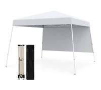 Tonnelle Pliante 3x3 - RELAX4LIFE - Paroi Latérale - Portable avec Sac à Dos - Protection Solaire - pour Randonnée Camping - Blanc