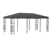 Tonnelle Pliante 3x6 m Anthracite Tissu, Belvédère en Acier avec Toit Polyester, Auvent pour Jardin, Terrasse, Barbecue et Fêtes