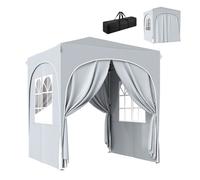Tonnelle pliante - Outsunny - 2x2 m - réglable en hauteur imperméable protection UV50+ - montage facile - tissu Oxford - gris clair