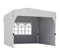 Tonnelle pliante - Outsunny - 3 x 3 m - pop up - 3 parois latérales - montage facile - protection UPF 50+ - tissu oxford - crème