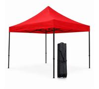 TERRE JARDIN Tonnelle Pliante Pro - Barnum Jardin, Réception, Marché | Barnum professionnel 3 x 3 m couvrant 9 m², structure acier peint époxy, toile polyester 250 g/m² étanche et anti-UV 30+
