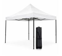TERRE JARDIN Tonnelle Pliante Pro - Barnum Jardin, Réception, Marché | Barnum professionnel 3 x 3 m couvrant 9 m², structure acier peint époxy, toile polyester 250 g/m² étanche et anti-UV 30+