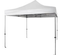 Tonnelle Pliante Professionnelle En Aluminium À Structure Hexagonale, Market-Pro 3X3, Blanche, Étanche