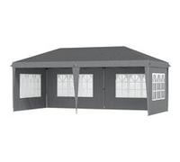 Tonnelle pop up pliante - barnum pliable - 4 cotés démontables - 4 fenêtres - acier oxford haute densité gris Gris G
