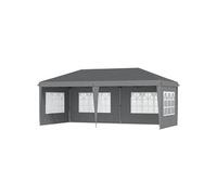 Tonnelle pop-up pliante - Outsunny - 3 x 6 m - 3 cotés démontables - piquets d'ancrage au sol + sac de transport inclus - gris