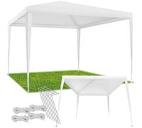 Tonnelle - TECTAKE - Pavillon FARAH emboîtable, en polyéthylène et en acier 300 x 300 x 250 cm - Blanc
