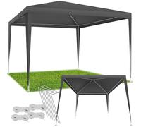 Tonnelle - TECTAKE - Pavillon FARAH emboîtable, en polyéthylène et en acier 300 x 300 x 250 cm - Gris
