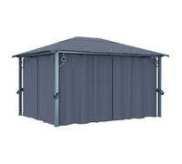 vidaXL Pavillon avec rideaux 400×300 cm Anthracite Aluminium