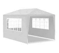 Tonnelles de camping Festnight Tonnelle de jardin-Tente de Réception Chapiteau Blanc 3x4m 326300