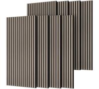 TONOR Panneau Mural de Bois, 120x60-5,76㎡, Lot de 8, Gris | Decoration Chambre Panneau Mural, Panneaux Acoustique Mdf Anti Bruit, Tasseau Bois Decoratif pour Interieur, Salon, Bureau