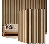 TONOR Panneau Mural Decoratif de Bois,120x60-5.76㎡, 8 Pièces, Teck | Tasseau Bois Panneaux Acoustique, Claustra Intérieur Mdf, Decoration Murale pour Chambre, Salon, Gaming, Bureau, Studio