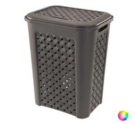 Panier à linge - Tontarelli - 30 L - Blanc - Plastique - Avec couvercle