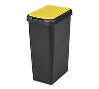 Poubelle de tri verre papier plastique 45 litres - Jaune